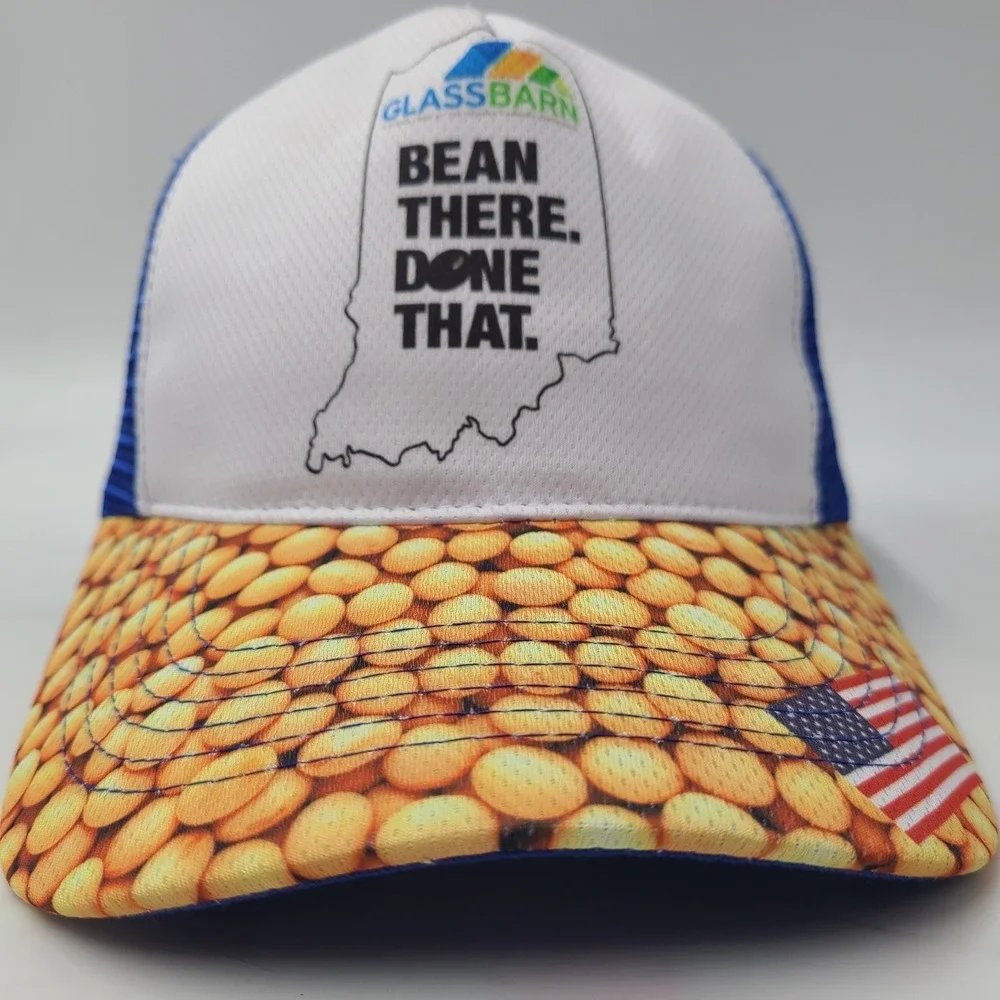Glass Barn Bean There Done That Hat Snapback Trucker Mesh Soybeans‎ Indiana Farm
